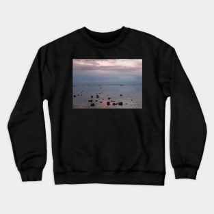 Rocks and sea breakers off the Frisian coast, Netherlands Crewneck Sweatshirt